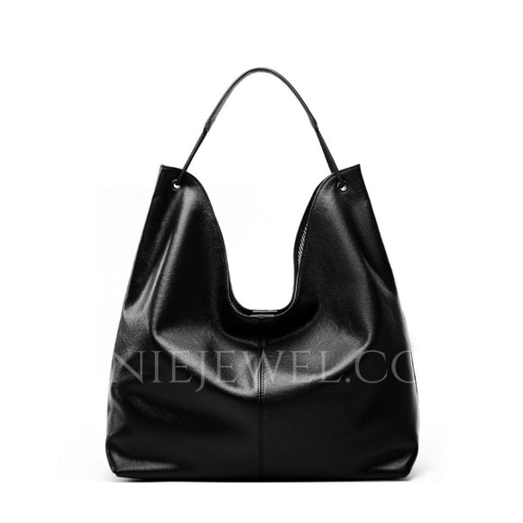 Black Slouchy Purse Women's Black Leather Hobo Tote Bag Black Hobo Shoulder Bag