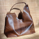 Genuine Leather Tote Bags For Women Hobo Leather Tote bag Slouchy Hobo Shoulder Bag 