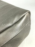 Minimalist Italian Leather Tote Black Vertical Panel Leather Tote Bag Womens