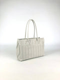 Minimalist Italian Leather Tote Black Vertical Panel Leather Tote Bag Womens