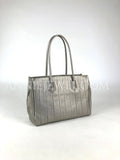 Minimalist Italian Leather Tote Black Vertical Panel Leather Tote Bag Womens