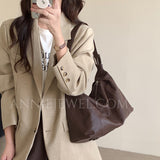 brown Leather Hobo Leather Crossbody Bag Soft Leather Slouchy Hobo Bag Purse