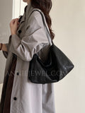 Black Leather Hobo Leather Crossbody Bag Soft Leather Slouchy Hobo Bag Purse