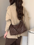 brown Leather Hobo Leather Crossbody Bag Soft Leather Slouchy Hobo Bag Purse