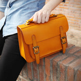 Ladies Leather Satchel Bag tan satchel Genuine Leather Satchel Handbags 