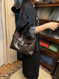 Womens brown Leather Satchel Bag Black Crossbody Satchel Bag Purse 