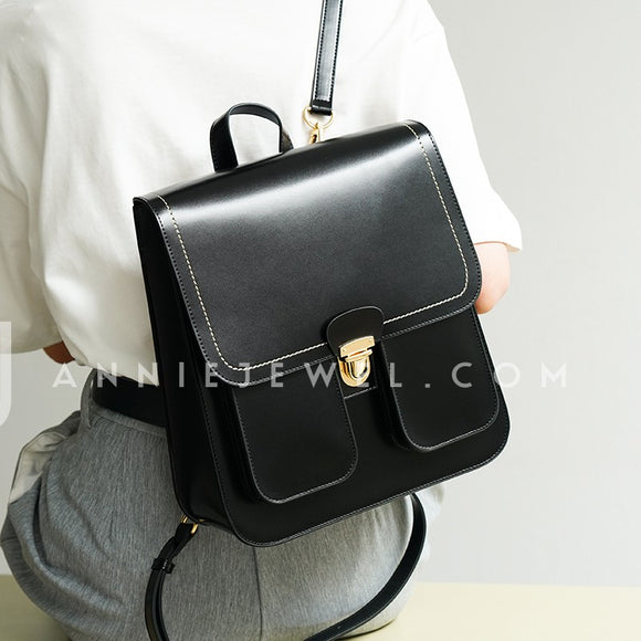 black mini backpack for girls Ladies Satchel Backpack Small Womens Black Backpack