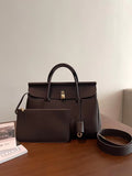 Womens dark brown tote Genuine Leather Tote Handbags