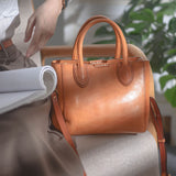 Genuine Leather Satchel Crossbody Bag Ladies Satchel Handbags 