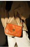 Genuine Leather Crossbody Satchel Ladies Satchel Brown Leather Satchel 