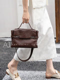 brown Satchel Handbag Genuine Leather Satchel Bag Crossbody Satchel Bag Womens 