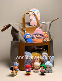 Large Nylon Laptop Backpack With Leather Trim Clear Display Window Front Pocket Bag - Annie Jewel