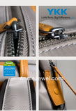 Large Nylon Laptop Backpack With Leather Trim Clear Display Window Front Pocket Bag - Annie Jewel