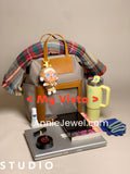 Large Nylon Laptop Backpack With Leather Trim Clear Display Window Front Pocket Bag - Annie Jewel