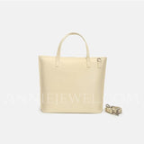 beige Leather Computer Totes Leather Tote Bag With Shoulder Strap Beige Leather Tote Bag Womens 