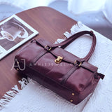 burgundy Genuine Leather Satchel Tote Bag Satchel Large Satchel Bag Womens 