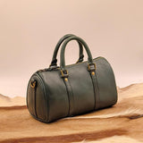 Women's Boston Bag Leather Boston Bag Small Leather Bags Boston grey