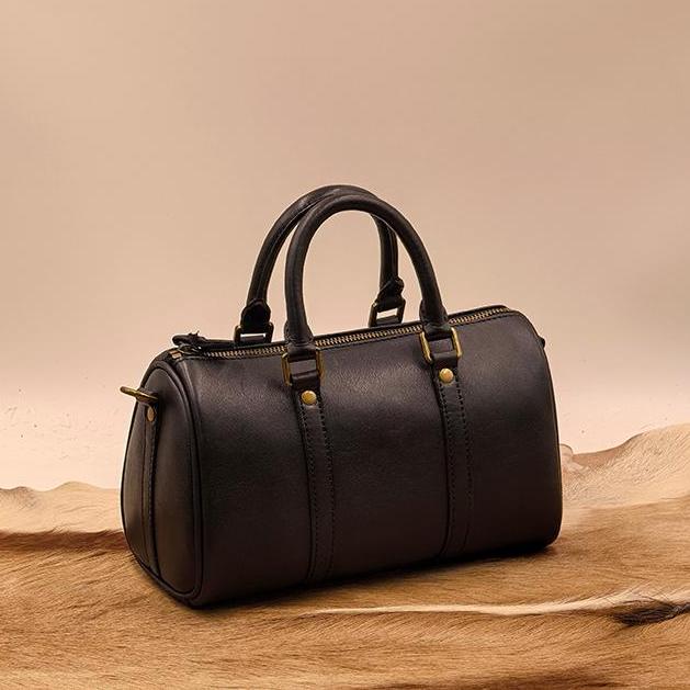 Women's Boston Bag Leather Boston Bag Small Leather Bags