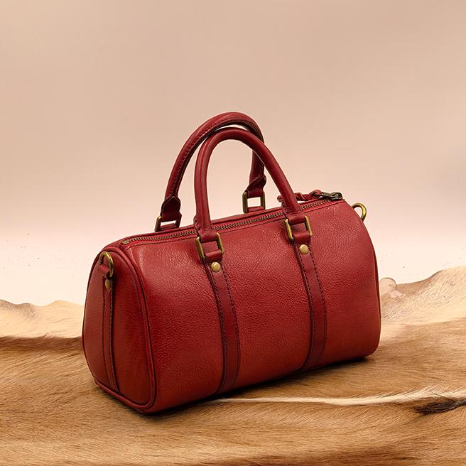 Women's Boston Bag Leather Boston Bag Small Leather Bags Boston