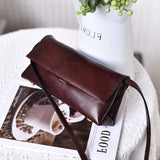 Genuine Leather Baguette Bag Women's Baguette Crossbody Bag 