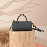 Mini Leather Barrel Bag Crossbody Womens 