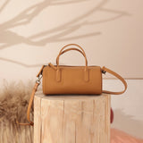 Mini Leather Barrel Bag Crossbody Womens 