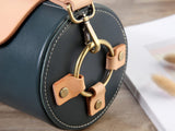 Handmade Full Grain Leather Barrel Crossobody Bag Leather Barrel Bag 