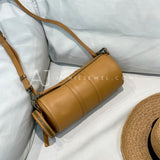 Genuine Leather Barrel Crossbody Bag Leather Barrel Bags Purse Womens 