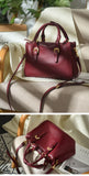 burgundy Leather Boston Bag Leather Bags Boston Womens