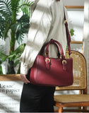 burgundy Leather Boston Bag Leather Bags Boston Womens