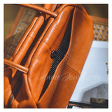 details of Leather Boston Bag Small Shoulder Leather Bowling Bag Womens - Annie Jewel