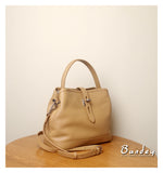 Genuine Leather Bucket Bag Crossbody camel Leather Bucket Bag Womens