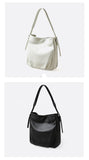 Women's Leather Hobo Shoulder Bag White Leather Hobo Purse Bucket Bag 