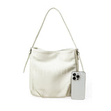Women's Hobo Bucket Bag white Leather Hobo Shoulder Bag Leather Bucket Shoulder Bag 
