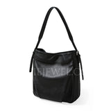 Women's Leather Hobo Shoulder Bag black Leather Hobo Purse Bucket Bag 