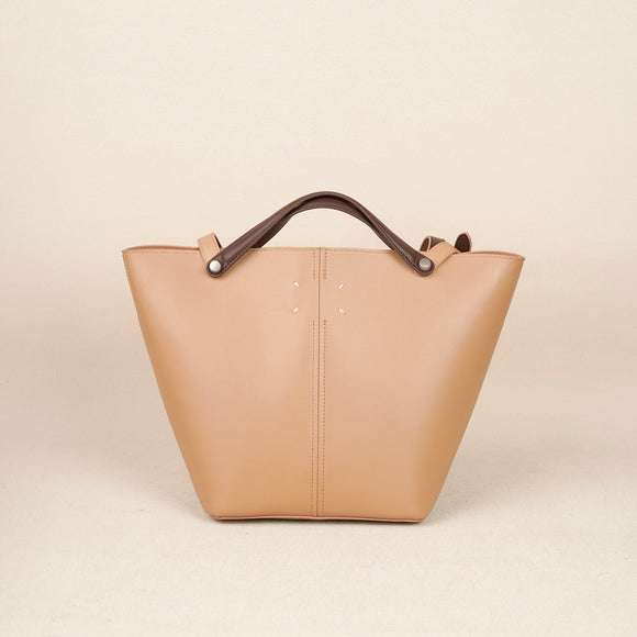 Tan Leather Tote Handbag Cowhide Tote Bag Tan Leather tote Bag With Shoulder Strap Womens