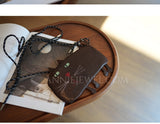 Brown Leather Cat Coin Purse Handmade Real Leather Cat Mini Bag Kawaii Style Womens - Annie Jewel