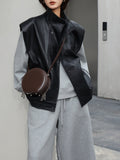 Leather Bag Round Leather Circle Bag Round Leather Crossbody Bag Womens