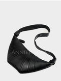Leather Croissant Bags, Lambskin Croissant Bag, Croissant Sling Bags, Leather Crossbody Bag, Croissant Shoulder Bags, Unisex Bags - Annie Jewel