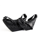 Leather Croissant Bags, Lambskin Croissant Bag, Croissant Sling Bags, Leather Crossbody Bag, Croissant Shoulder Bags, Unisex Bags - Annie Jewel