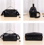 Cowhide Handbag Leather Camera Bag Crossbody black Leather Crossbody Camera Bag