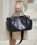 Cowhide Handbag Leather Camera Bag Crossbody black Leather Crossbody Camera Bag