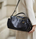 Cowhide Handbag Leather Camera Bag Crossbody black Leather Crossbody Camera Bag