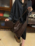 Women's Black Leather Hobo Tote Bag Black Hobo Shoulder Bag Hobo Bucket Bag 