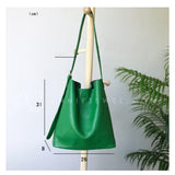 Green Leather Hobo Bag Soft Leather Hobo Bag Women's Hobo Shoulder Bags