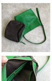 Women's Leather Hobo Bags Soft Leather Hobo Purse green Leather Hobo Bucket Bag