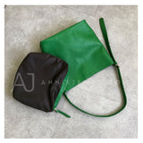 Green Leather Hobo Bag Soft Leather Hobo Bag Women's Hobo Shoulder Bags