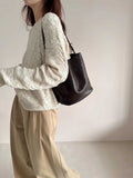 Women's Black Leather Hobo Tote Bag brown Hobo Shoulder Bag Hobo Bucket Bag 