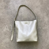 silver Leather Hobo Bag Soft Leather Hobo Bag Women's Hobo Shoulder Bags