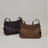 Leather Hobo Purses With Outside Pockets leather Hobo Bag With Zipper Womens - Annie Jewel
